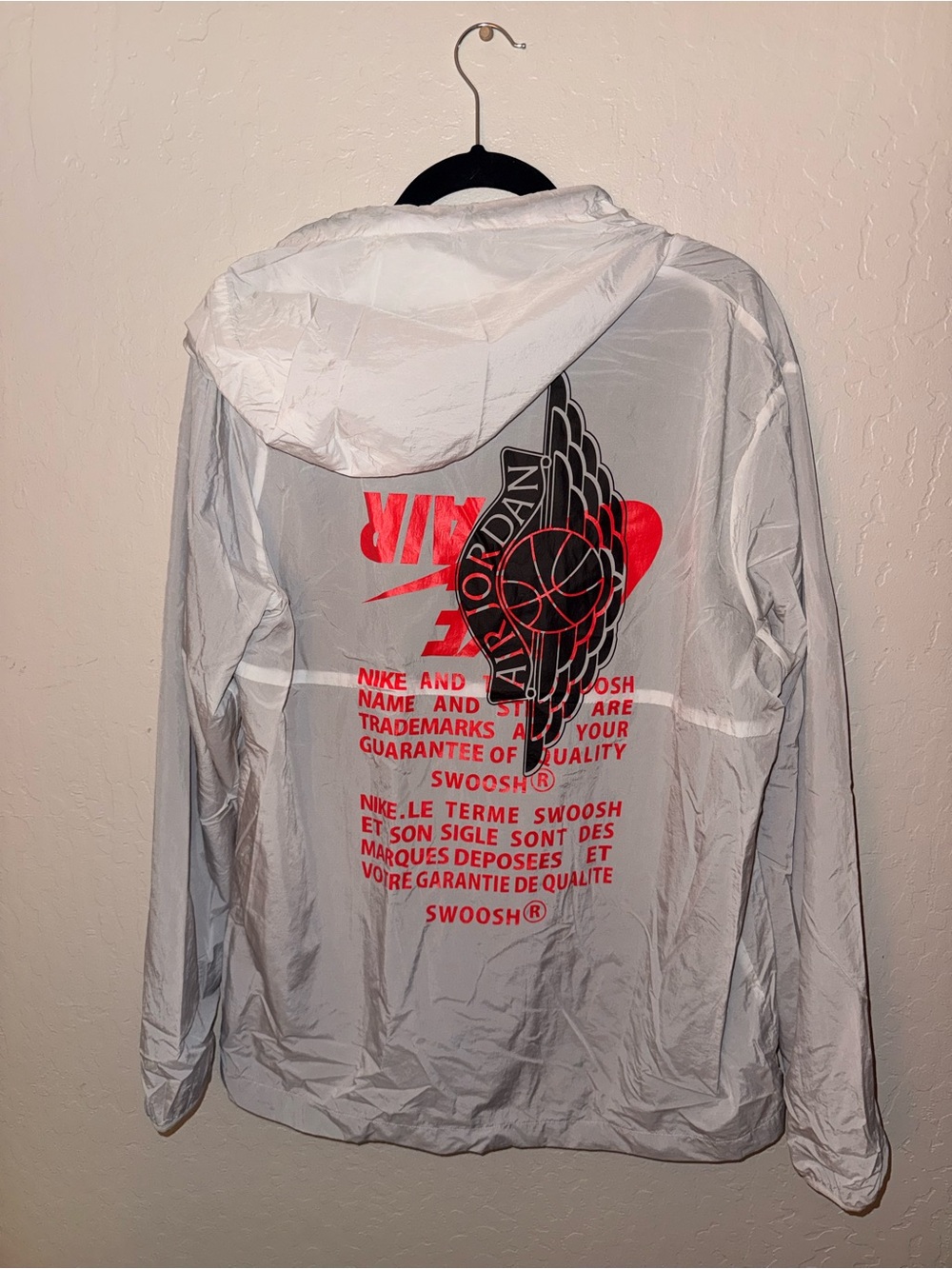 Jordan Nike Air Jordan Wings Graphic Windbreaker Jacket White M